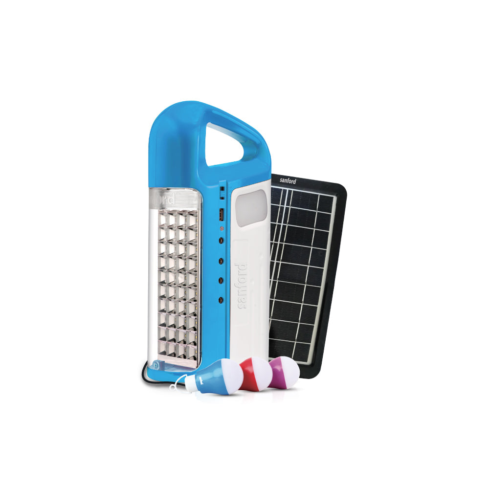 Sanford Rechargeable Lantern with Solar Panel, USB and 80 LEDs | SF455ELC - buysanford